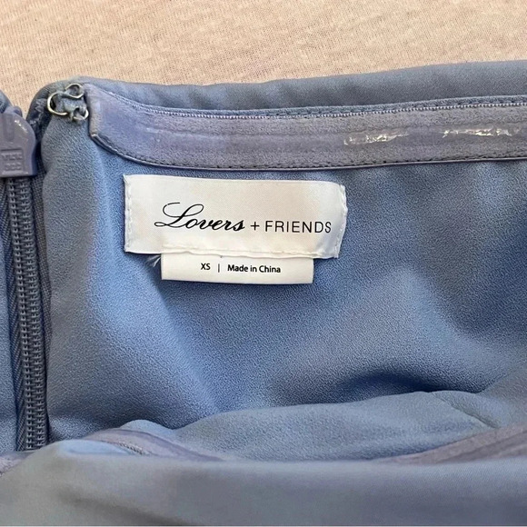 Lovers + Friends Hadid Gown BabyBlue XS Off the Shoulder Cocktail Special event - Picture 6 of 9